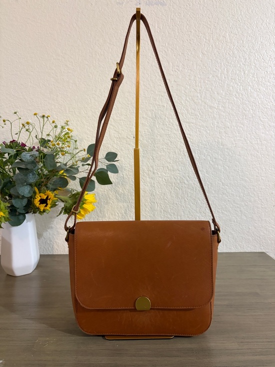 Handbags - Madewell The Abroad Shoulder Bag Tan Leather Crossbody Shoulder Bag
